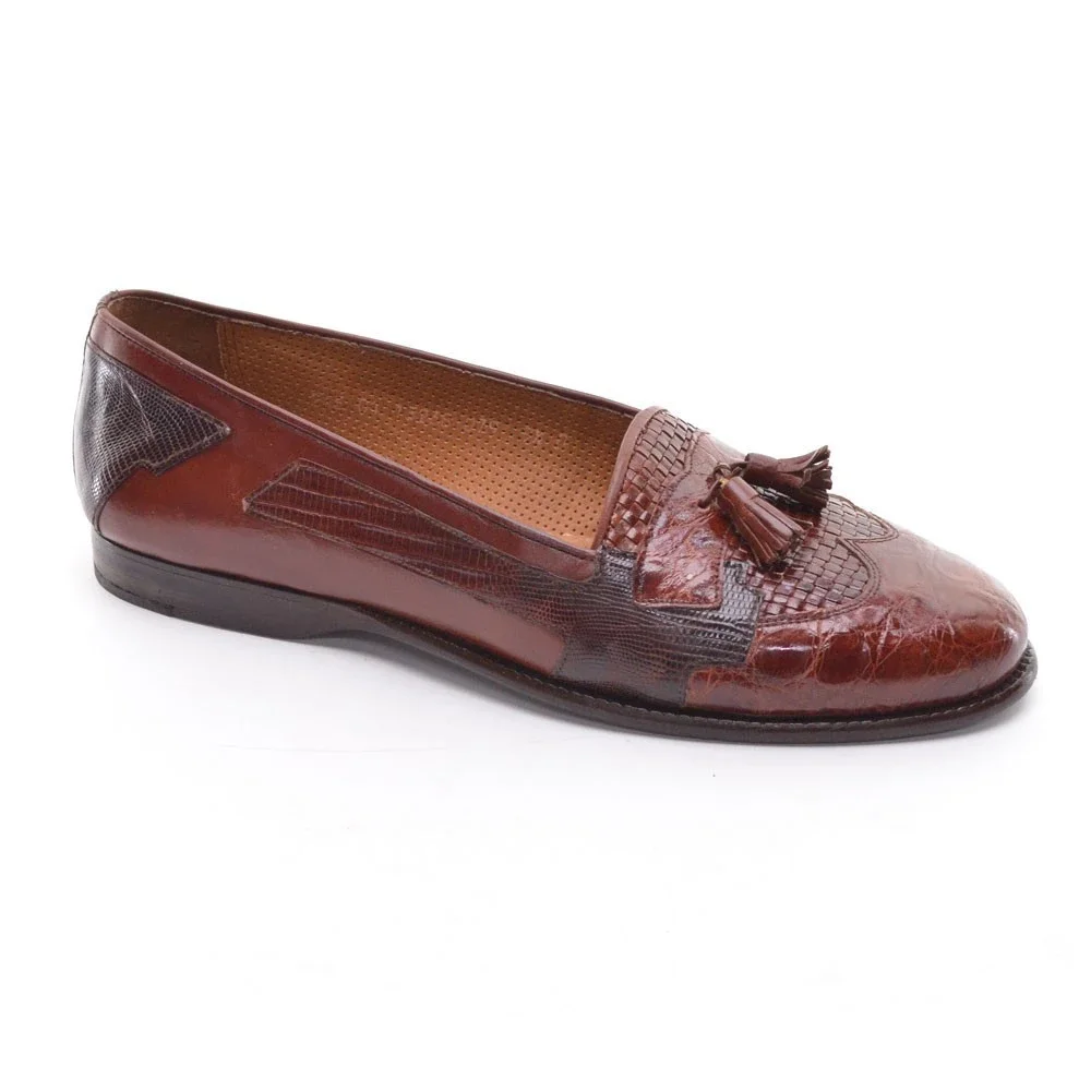 Men Romano Martegani Spring Exotic Tassel Loafer 9.5 D